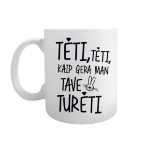 Puodelis su spauda 