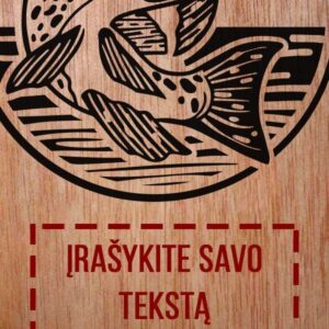 Gertuvė fleškutė su spauda „Pagauk lydeką” Gertuvė fleškutė su spauda