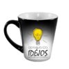 Juodas latte kavos magiškas puodelis "Idėjos"