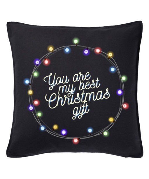 Dekoratyvinė medvilninė pagalvėlė "Kalėdų dovana"