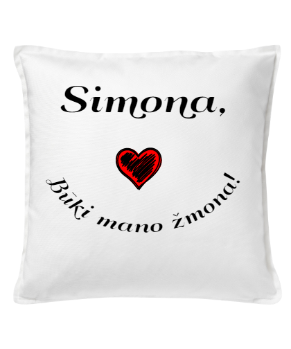 Dekoratyvinė medvilninė pagalvėlė "Simona" 50 cm, Manodovanos.lt, susikurkite savo dovaną