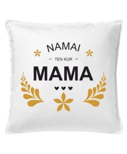 Medvilninė pagalvėlė „Namai kur mama” Medvilninė pagalvėlė