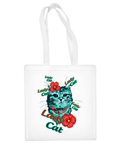 Medvilninis pirkinių krepšys "Lady Cat", Manodovanos.lt, susikurkite savo dovaną