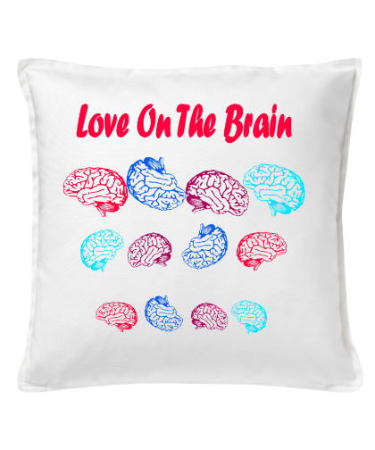 Dekoratyvinė medvilninė pagalvėlė "Love Brain" 50 cm, Manodovanos.lt, susikurkite savo dovaną