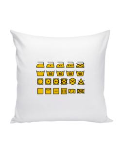 Dekoratyvinė medvilninė pagalvėlė "Wash&Care yellow" 40 cm, Manodovanos.lt, susikurkite savo dovaną