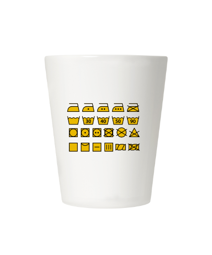 Latte kavos puodelis "Wash&Care yellow" 360 ml, Manodovanos.lt, susikurkite savo dovaną