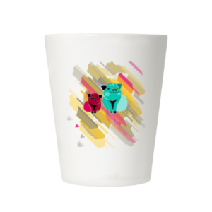 Latte kavos puodelis 