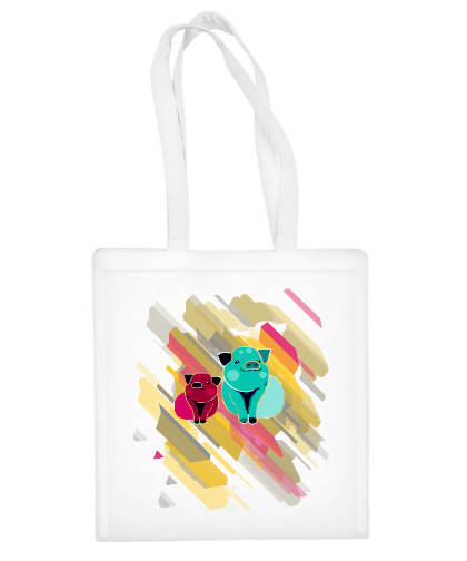 Medvilninis pirkinių krepšys "Pigs In Rainbow", Manodovanos.lt, susikurkite savo dovaną
