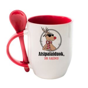 Puodelis su šaukšteliu Atsipalaiduok