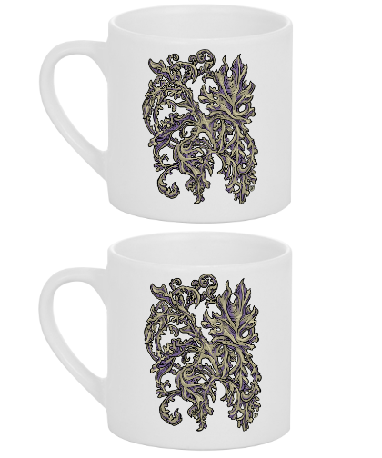 Du puodeliai su stoveliu "Floral Ornaments" 250 ml x 2, Manodovanos.lt, susikurkite savo dovaną