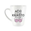 Puodelis su spauda late kavai Ačiū krikšto mamyte