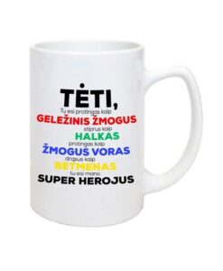 Didelis puodelis teciui ''mano super herojus''