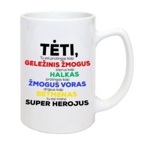 Didelis puodelis teciui ''mano super herojus''