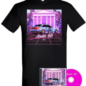 Rinkinys Audio 90 - vyriški marškinėliai su spauda ir CD