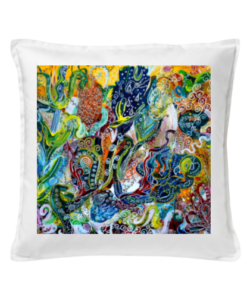 Dekoratyvinė medvilninė pagalvėlė „Viviane Fleury” 50 cm – nugara. Dekoratyvinė medvilninė pagalvėlė