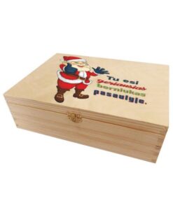 Didelė medinė dovaninė kalėdinė dėžė Geriausiam Berniukui