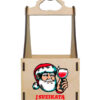 Medinis gėrimų krepšys su kalėdine spauda Į sveikatą