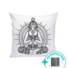 Balta dekoratyvinė pagalvėlė spalvinimui Meditacija