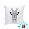 Balta dekoratyvinė pagalvėlė spalvinimui Žirafa