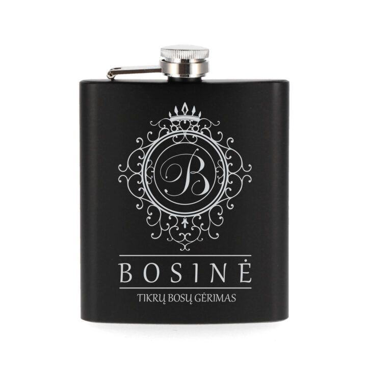Juoda plieninė gertuvė bosui Bosinė