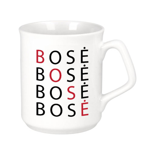 Baltas universalus puodelis su spauda bosui GalvosūkisBaltas universalus puodelis su spauda bosui Galvosūkis Bosei