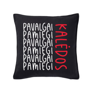 Juoda medvilninė pagalvėlė Pavalgai pamiegi