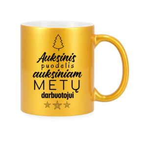 Blizgaus paviršiaus puodelis Auksinis darbuotojas