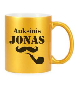Keraminis puodelis kavai ir arbatai Auksinis Jonas