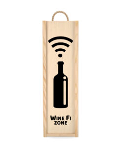 Vyno dėžė su rankų darbo lininių siūlų rankena Winefi zona