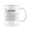 Baltas universalus puodelis su vardo improvizacija Laima