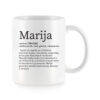 Baltas universalus puodelis su vardo improvizacija Marija