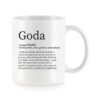 Baltas universalus puodelis su vardo improvizacija Goda