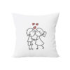 Dekoratyvinė medvilninė pagalvėlė "Bučinys" 40 cm balta