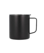 juodas metalinis puodelis su dangteliu 1