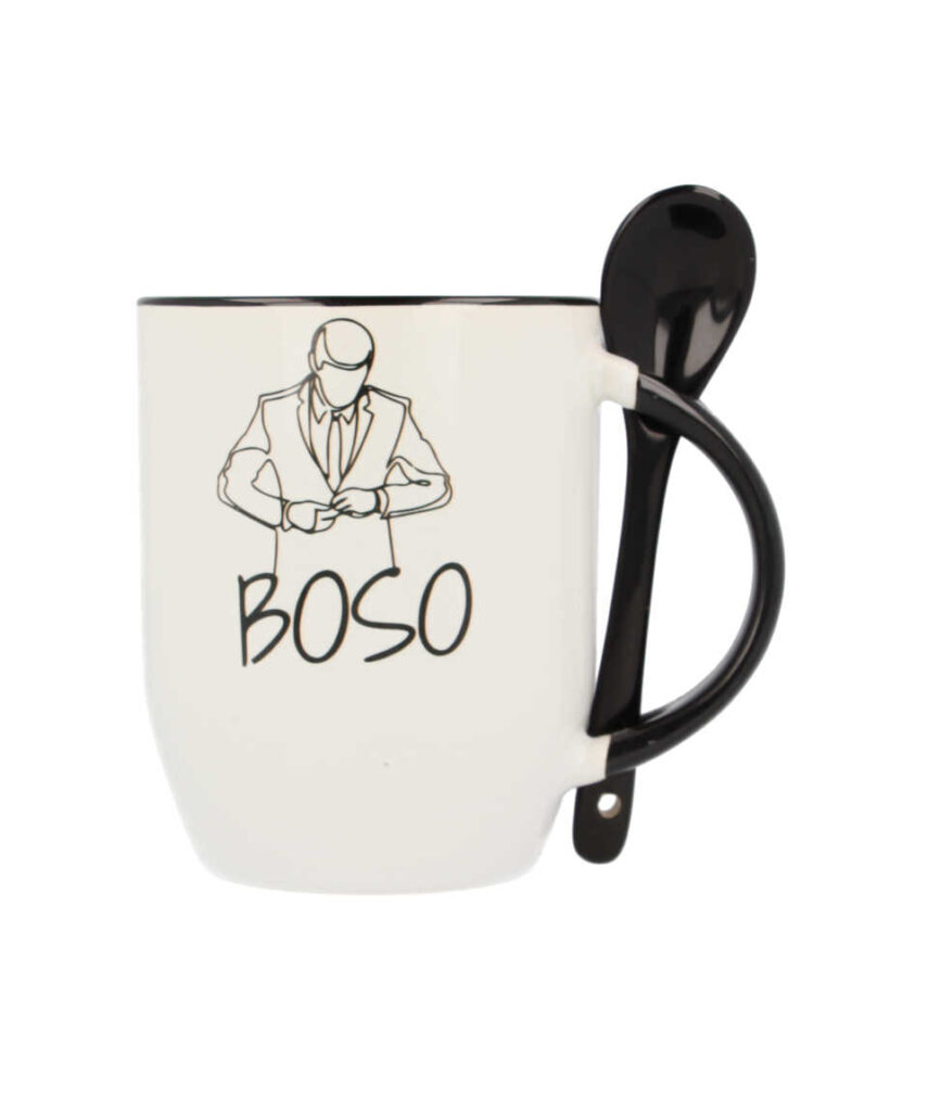 Puodelis su šaukšteliu "Bosas" 325 ml