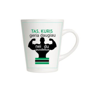 Latte formos puodelis 