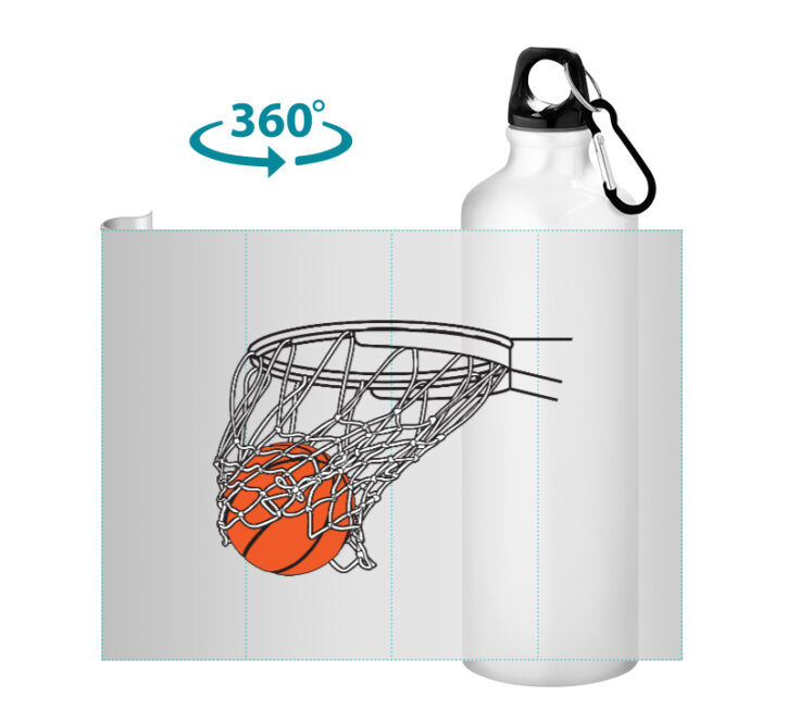 4511 aliuminine gertuve basketball 770 ml balta