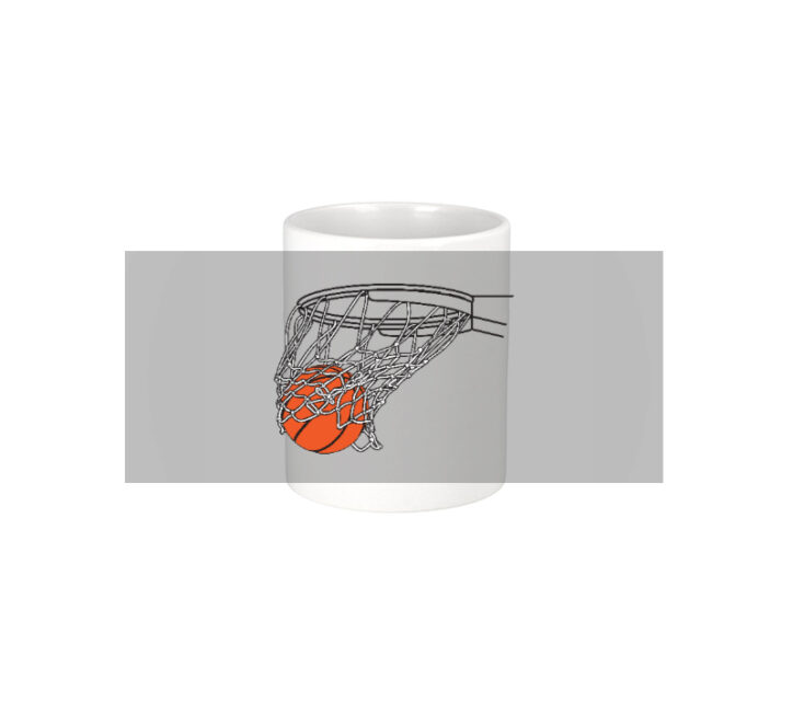 4511 universalus keraminis puodelis basketball 350 ml balta