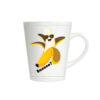 Latte formos puodelis "Banana" 360 ml balta