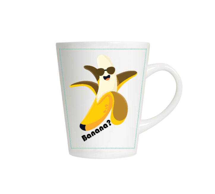 4521 latte formos puodelis banana 360 ml balta