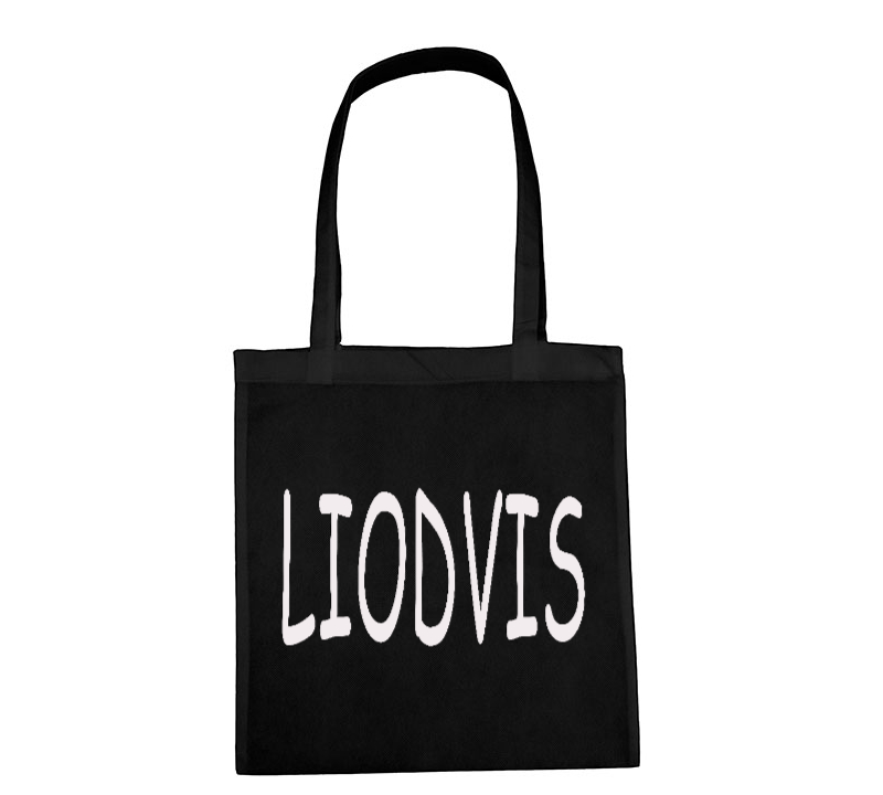 Medvilninis pirkinių krepšys "Liudas -Liodvis" juoda 1 Medvilninis pirkinių krepšys "Liudas -Liodvis" juoda