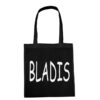 Medvilninis pirkinių krepšys "Vladas - Bladis" juoda