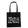 Medvilninis pirkinių krepšys "Zenonas - Zenius" juoda
