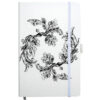 Klasikinio stiliaus ir kieto viršelio užrašų knygutė "Floral " balta