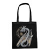 Medvilninis pirkinių krepšys "Baltic Dragon" juoda