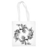 Medvilninis pirkinių krepšys "Floral " balta
