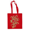 Medvilninis pirkinių krepšys "Golden Leaf" raudona