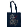 Medvilninis pirkinių krepšys "Gothic Ornament" tamsiai mėlyna