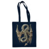 Medvilninis pirkinių krepšys "Small Dragon" tamsiai mėlyna