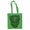 Medvilninis pirkinių krepšys "Tribal Thorns" kelly žalia